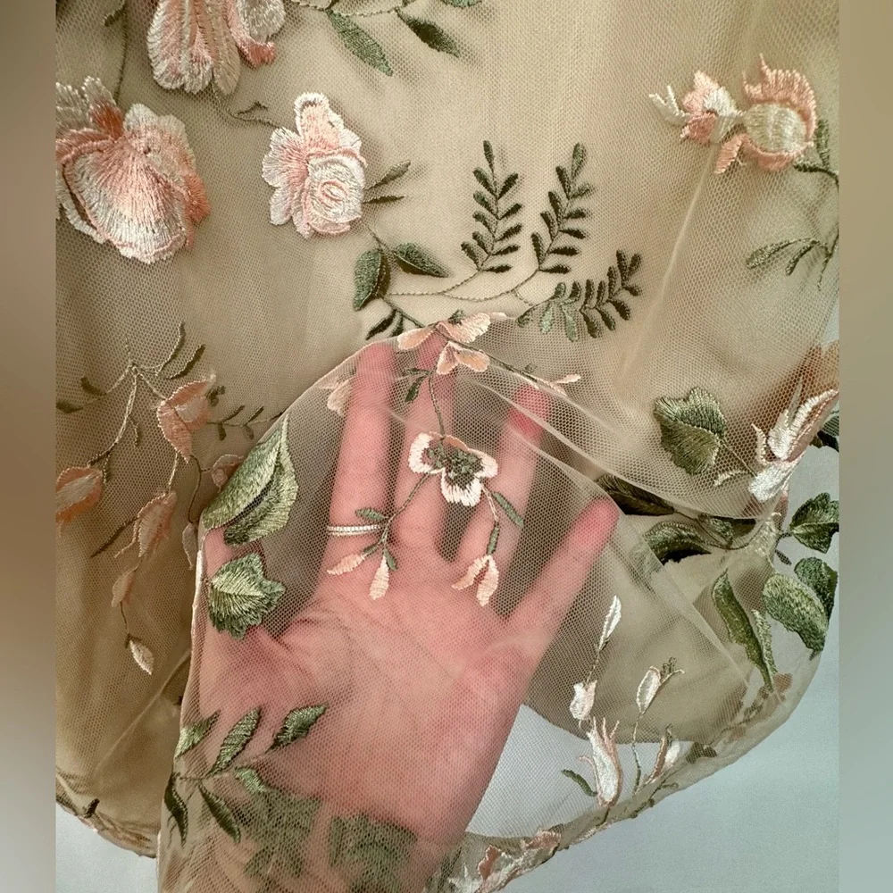 Jenny Yoo Cream Halter Maxi Gown for Weddings - Picture 5 of 16